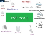 Eson 2 Nasal /cushion/headgear/swivel/frame/mask Diffuser New. Price: $10.00.