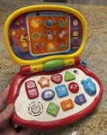 Vtech Brilliant Baby Interactive Travel Laptop Toy Learning Music Lights Sound Used. Price: $14.95.