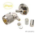 2-PACK Right-angle Uhf PL-259 Male Crimp-type Connector For RG8X, MR240 Coax New. Price: $8.98.