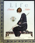 1924 Coles Phillips Flapper Sew Seamstress Woman Fashion Life Art Cover FC2239. Price: $48.95.