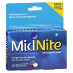 Midnite Sleep Aid Chewable Cherry Tablets 30 Value Pack Of New. Price: $44.49.