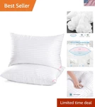 Luxury King Size Bed Pillows 2 Pack - Plush Down Alternative For Blissful Sleep New. Price: $43.99.
