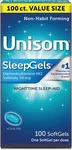 Unisom Sleepgels Nighttime Sleep-aid Softgels, Diphenhydramine Hci 50 Mg, 100 Ct New. Price: $27.75.