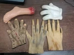 Halloween Yard Decor - Frankenstein Hand Rubies Cartoon Gloves Foot Used. Price: $10.39.
