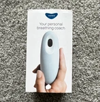 Moonbird Handheld Breathing Coach Biofeedback Device Rechargeable Sky Blue Used. Price: $135.00.