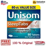 Unisom Sleeptabs, Nighttime Sleep-aid, Doxylamine Succinate, 80 Tablets. New. Price: $29.79.