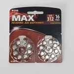 Cvs Pharmacy Max Hearing Aid Batteries Size 312 Brown Tab 16 Pack Exp 01/2028 New. Price: $13.99.