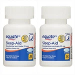 Pack Equate Nighttime Sleep-aid Doxylamine Succinate Tablets 25 Mg 64 Count New. Price: $20.99.