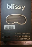 Blissy Sleep Mask Black 100% Pure Mulberry Silk Nib Bag & Box New!. Price: $29.99.