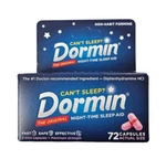 Dormin Capsules Sleep Aid 72 Ct New. Price: $14.95.