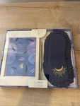Flawsome Sweet Dreams Sleep Diary, Cotton Mask & Pen Set Navy Blue Gold New. Price: $15.00.