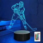 Kids 3D Ice Hockey Player Night Light Optical Illusion Lamp With 16 Colors Remot New. Price: $27.99.