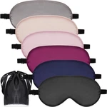 6 Pcs Silk Sleep Mask Set Soft Eye Cover Adjustable Strap Blindfold With Bag New. Price: $13.54.