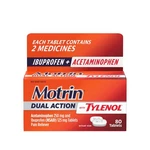Motrin Dual Action With Tylenol, Fast-acting Pain 80 Count New. Price: $20.37.