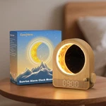 Epochleno Sunrise Alarm Clock, White Noise Machine & Meteor Small, Wood New. Price: $56.16.