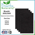 Replacement Carbon Filters For Blueair 200/300 Series Purifiers 4 6 Pack New. Price: $26.99.