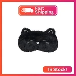 Ulbemoll Cute Sleeping Mask, Black Cat Soft Plush Fluffy Men Cartoon New. Price: $12.83.