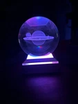 3D Crystal Ball Night Light Led Galaxy Planet Lamp Kids Adult Unique Gift 3" Open. Price: $22.89.