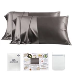100% Silk Pillowcase Pack With STANDARD-20"X26" Set Of 2, Grey New. Price: $62.52.