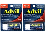 Of Pocket Advil Pain Reliever / Fever 10 Count (pack 2) New. Price: $15.99.