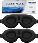 Smartrest Mask 2 Pack - Eye For Sleeping Contoured, 100% Blackout New. Price: $12.99.