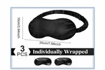 3 Pack Silk Sleep Eye Masks Stretchable Elastic Strap Smooth Soft , Black New. Price: $9.95.