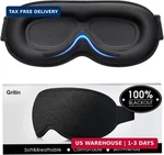 Gritin 100% Blackout Eye Mask For Women Men, Zero Pressure Sleeping - New. Price: $13.96.