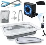 Cpap Cleaning Kit: 10PC W/ Variable Speed Hose Dryer, Basin, 7FT Brush, Bag New. Price: $48.99.