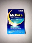 New Look Midnite Sleep Support Low Dose 6MG Melatonin + Herbs Blend 30 Caps. Price: $12.99.