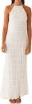 Women Backless Sleeveless Textured Halter Open Maxi Dresses Vacation New. Price: $79.98.