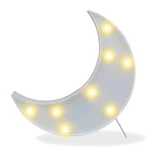 Pooqla Decorative Led Crescent Moon Marquee Sign 7.08" X 9.64" 1.10", White New. Price: $15.99.