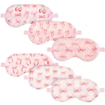 6 Pack Plush Masks, Soft Eye For Sleeping, Pink Bow New. Price: $16.47.
