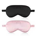 2 Pack Silk Satin Sleeping Mask Eye Blindfold With Elastic Strap For Travel New. Price: $10.90.