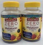 2PK Nature Made Zero Melatonin Mg 70 Gummies Each Exp 5/26 Fast Ship New. Price: $28.95.