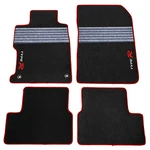 Floor Mats Fit 12-15 Civic 2DR Black Nylon Gray Strip Carpet Front Rear W/emblem New. Price: $59.99.