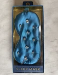 Sleep Mask Blue Satin Charmeuse Bling Jeweled Embellished New. Price: $10.99.
