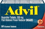 Advil Pain Relievers And Fever Reducer Coated Tablets 200 Mg Ibuprofen 50 Count New. Price: $24.99.