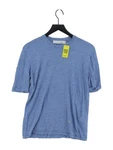 Victoria Beckham Women's Top Blue 100% Silk Short Sleeve Round Neck Basic Pre-owned. Price: $45.75.