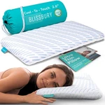 Blissbury Cooling Memory Foam Pillow, 2.6 Inch Thin, For Stomach & Back Sleep... New. Price: $63.43.