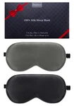 Beevines 2 Pack Mulberry Silk Sleep Mask, Adjustable, Black & Galaxy Grey New. Price: $16.47.