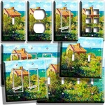 Claude Monet Fisherman Cliff Cottage Painting Light Switch Outlets Wall Room Art New. Price: $19.79.