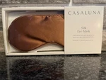 New Casaluna Luxuriously Soft 100% Silk Eye Mask -brown Rust 8.5" 3.5". Price: $14.99.