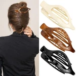 Atoden Flat Hair Claw Clips - Women's 3PC French Concord Beige, Brown, Black New. Price: $14.69.