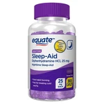 Equate Diphenhydramine Hci Nighttime Sleep-aid Caplets, 25 Mg, 365 Count New. Price: $8.08.