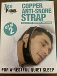 New Total Vision Box Of Two Copper Anti-snore Ajustable Strap Better Sleep Aid. Price: $9.00.