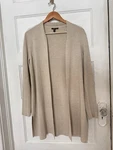 Eileen Fisher Cardigan Womens Med Beige Wool Open Front Lightweight Minimalist Pre-owned. Price: $39.02.