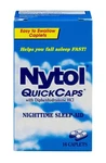 Nytol Quickcaps With Diphenhydramine Hcl Nighttime Sleep Aid Caplets 16 Count New. Price: $11.46.