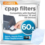 Resplabs Cpap Filters For Resmed Airsense And Aircurve 10-60 Pack Disposable New. Price: $18.31.