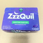 Vicks Zzzquil Nighttime Sleep Aid Liquicaps, Diphenhydramine Hci 25 Mg, 72 Ct New. Price: $26.59.
