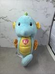 Fisher Price Soothe & Glow Seahorse Blue Plush 10" Baby Toy Works Lights Musical Used. Price: $19.99.